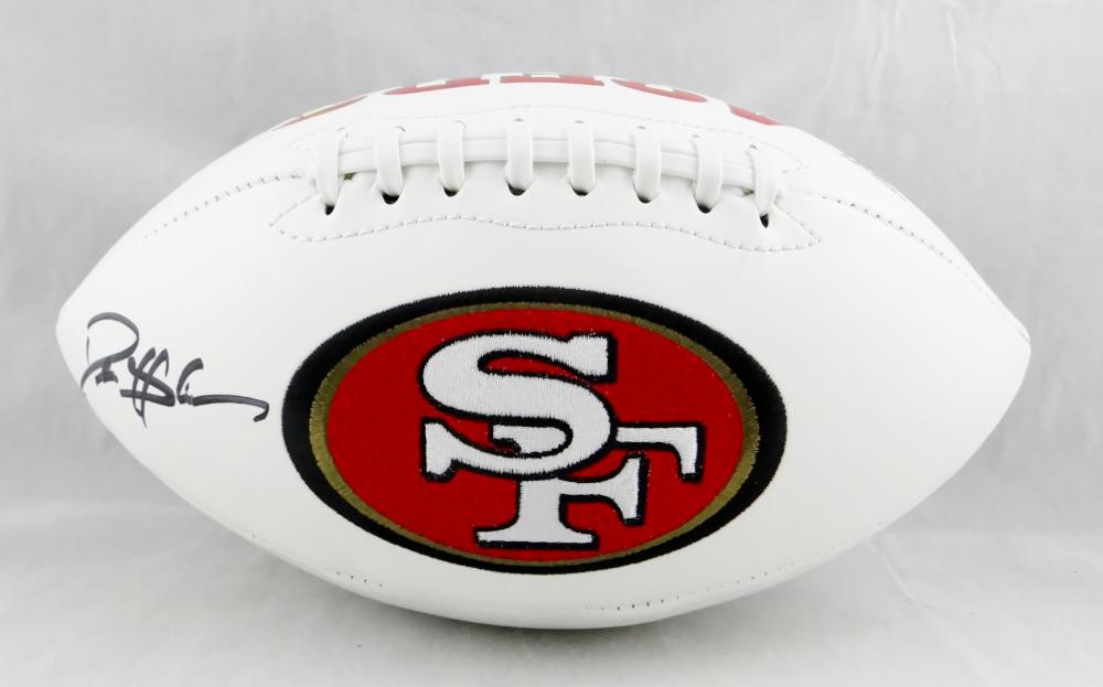 Deion Sanders Autographed San Francisco 49ers Logo Football - Beckett W Auth *Black