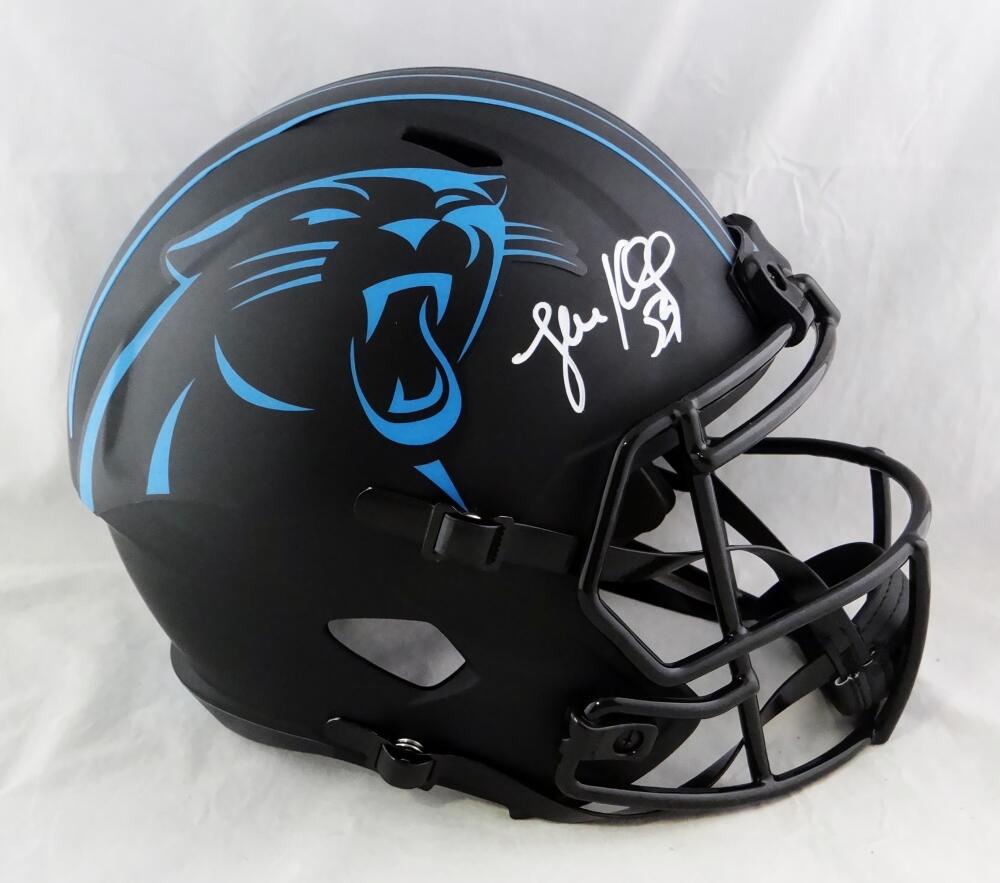 Luke Kuechly Autographed Carolina Panthers F/S Eclipse Speed Helmet- Beckett Auth *White