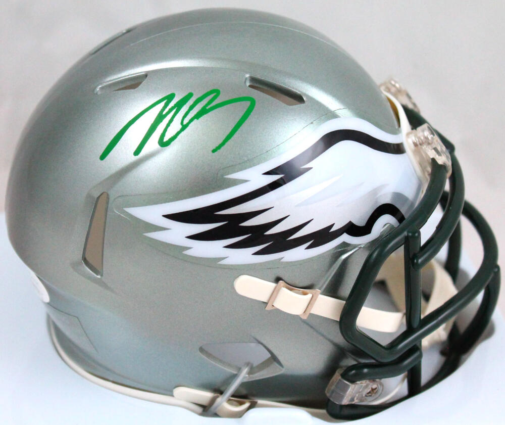 Michael Vick Autographed Eagles Flash Speed Mini Helmet- JSA W Auth *Green