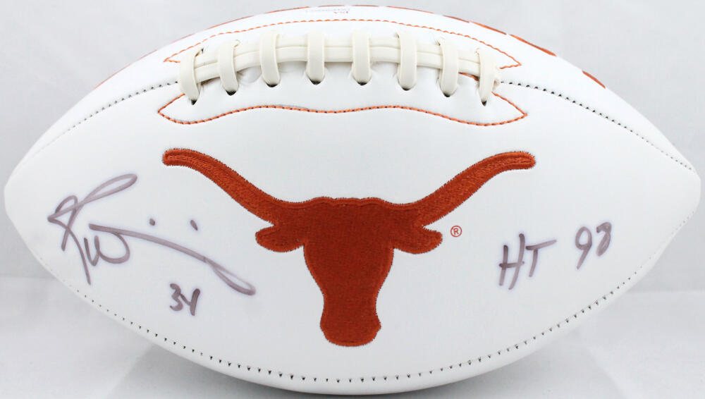 Ricky Williams Autographed Texas Longhorns Logo Football w/ HT 98- JSA W Authenticated 