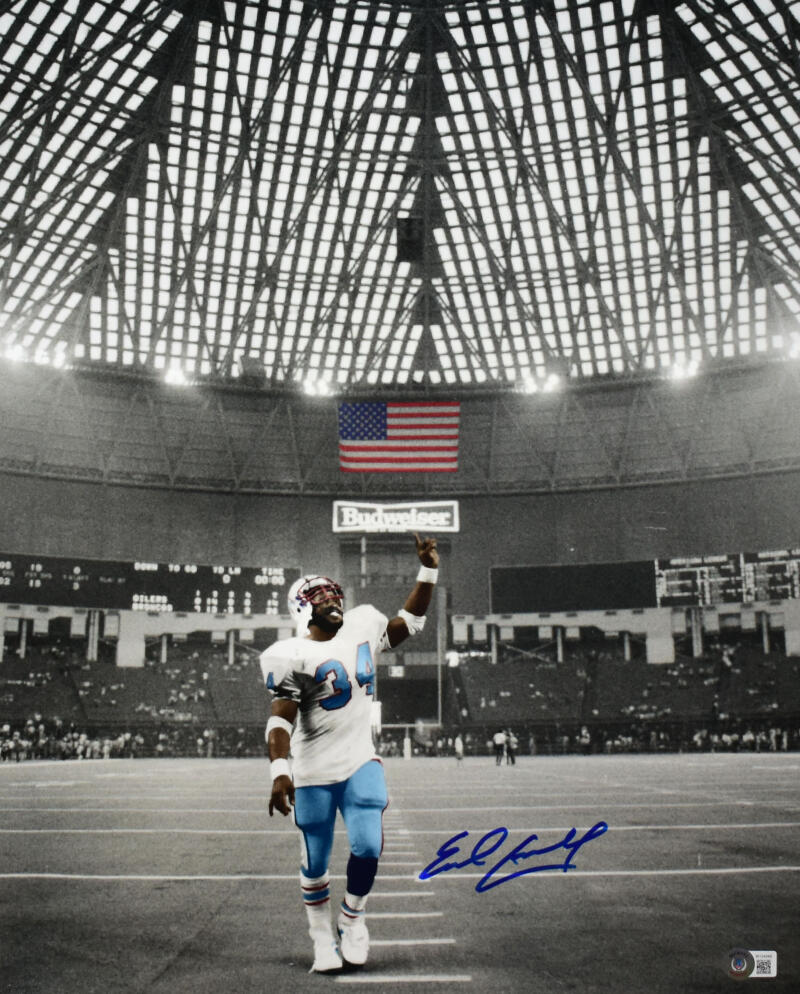 Earl Campbell Signed Houston Oilers 16x20 Astrodome Photo- Beckett W Hologram *Blue