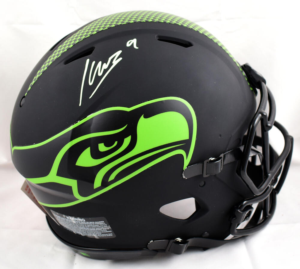 Kenneth Walker III Autographed Seattle Seahawks F/S Eclipse Speed Authentic Helmet-Beckett W Hologram *Green